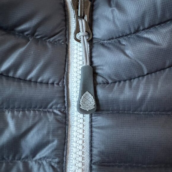 Stio Womens S Pinion Down Puffer Vest Jacket Gray Full Zip Magnet Pertex 100211 - Picture 4 of 9